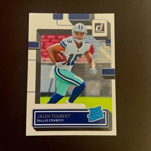 Jalen Tolbert: Dallas Cowboys, Wide Receiver 2022 Panini Rated Rookie #331